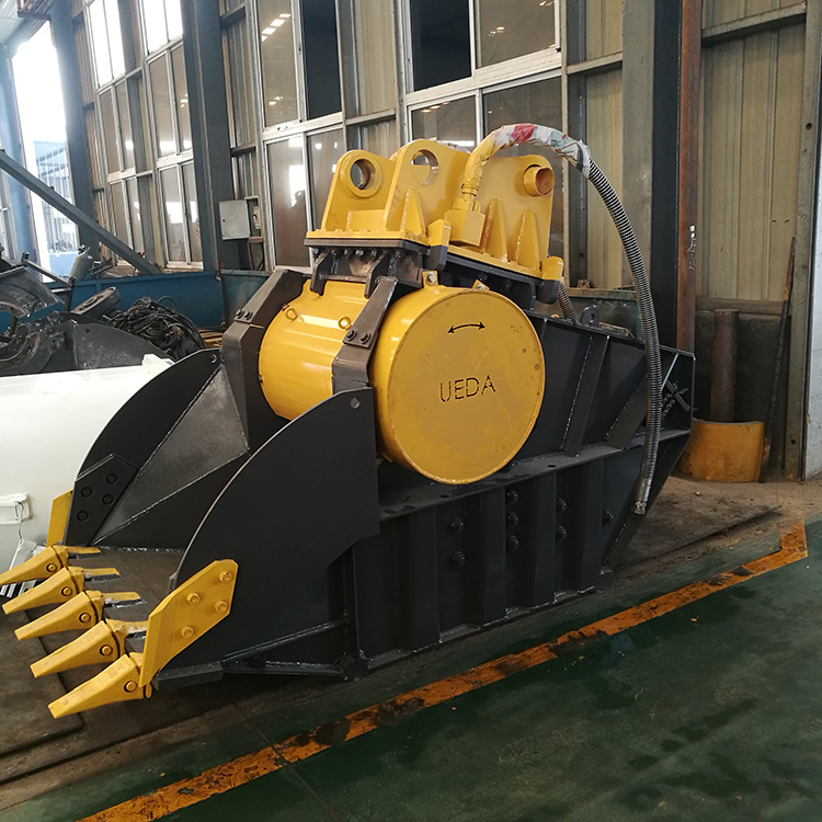 挖掘機(jī)破碎斗石料廠粉碎石子建筑垃圾粉碎水泥塊加工廠家