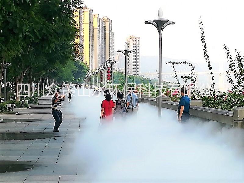 四川德陽綿陽自動(dòng)噴霧降溫系統(tǒng)眾策山水 重慶成都游樂園降溫冷霧降溫