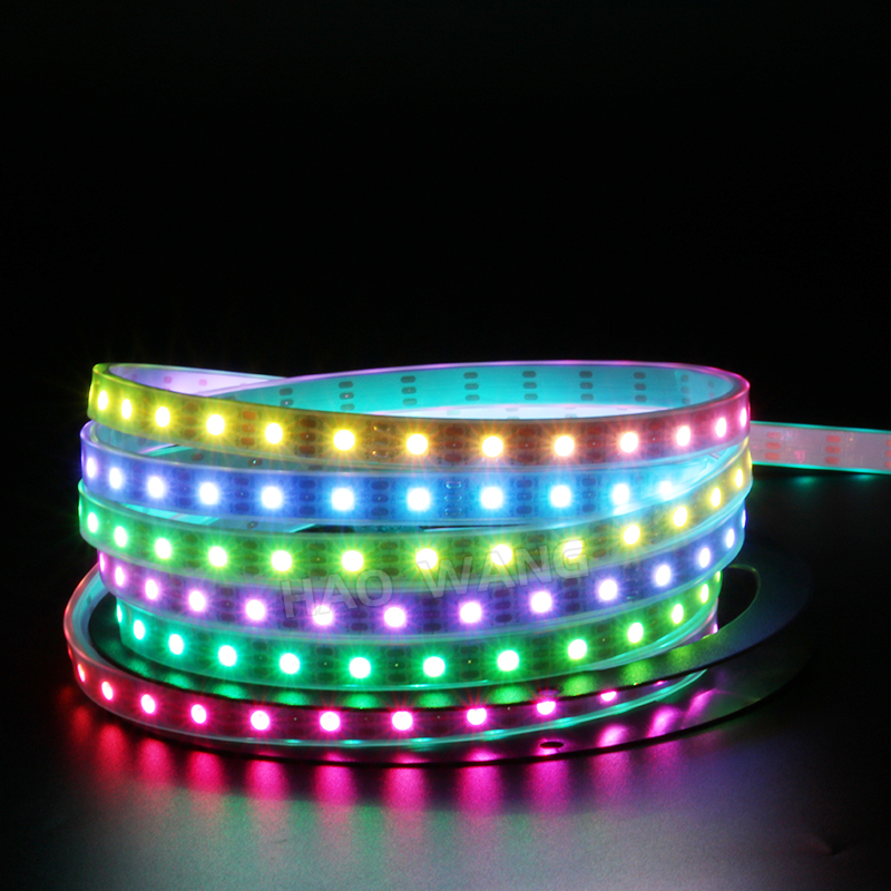 WS2812幻彩燈帶60段60燈5V內(nèi)置驅(qū)動IC編程燈條