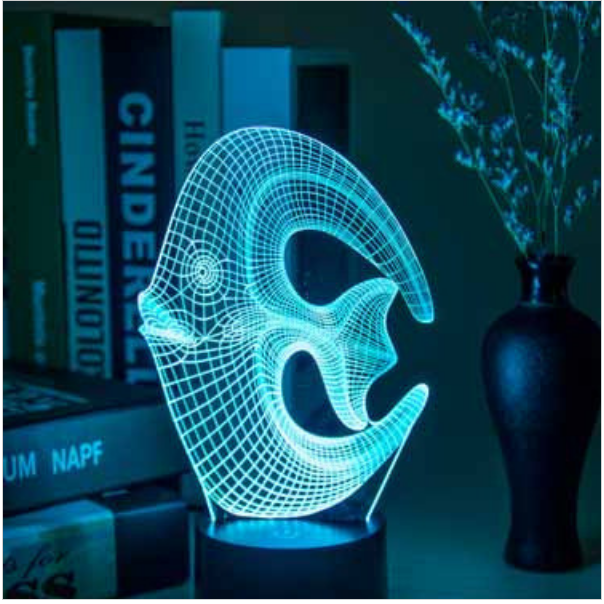深海魚型LED燈  佛山創(chuàng)意3DLED小夜燈  LED USB廠家供應(yīng)商報價