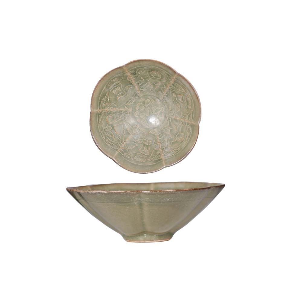 耀州窯嬰戲紋花口碗 古董藝術(shù)品投資增值收藏