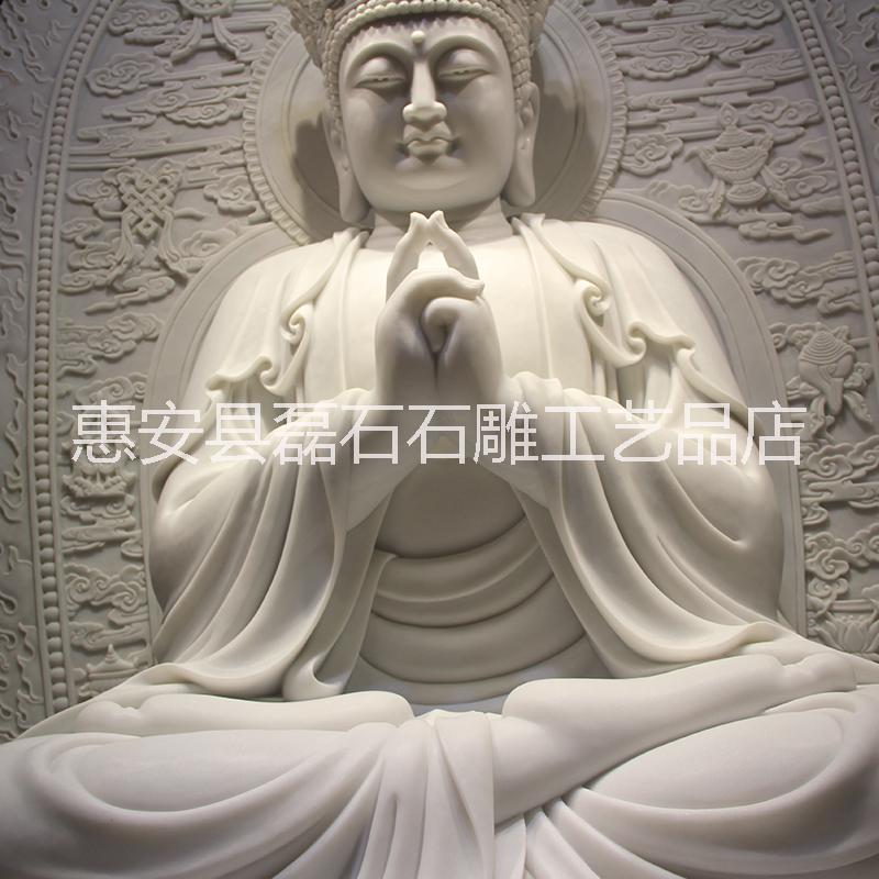 福建供應(yīng)石雕彌勒佛漢白玉佛像雕塑寺院宗祠供奉觀音石像