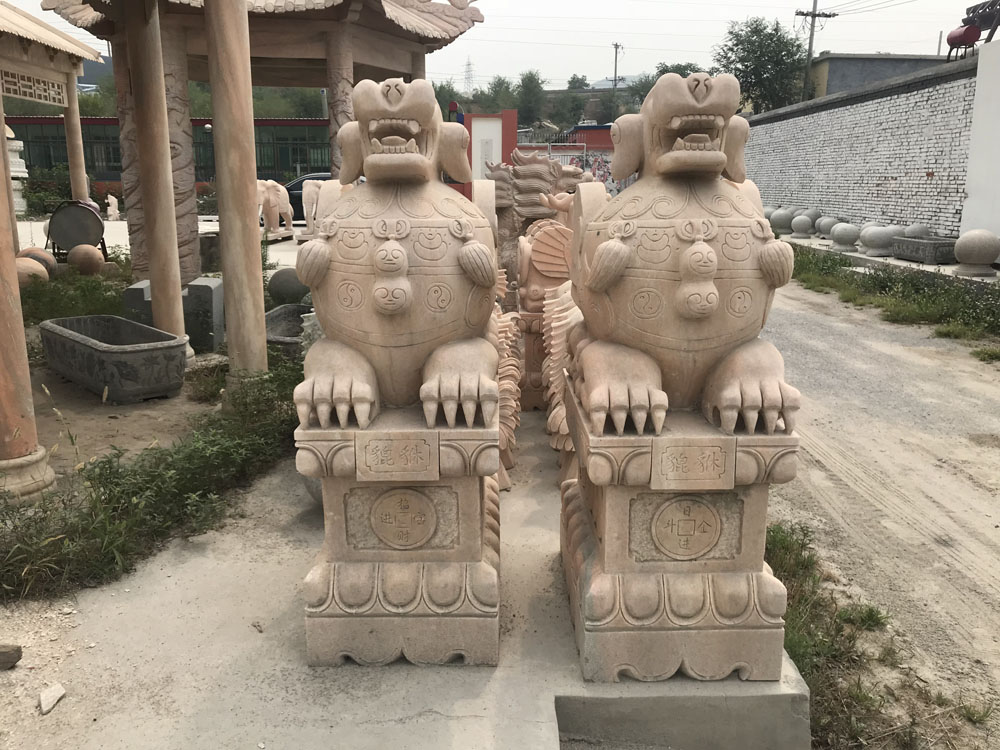 石雕貔貅動物雕塑門前擺件招財鎮(zhèn)宅 石雕貔貅神獸雕塑門前擺件招財鎮(zhèn)宅