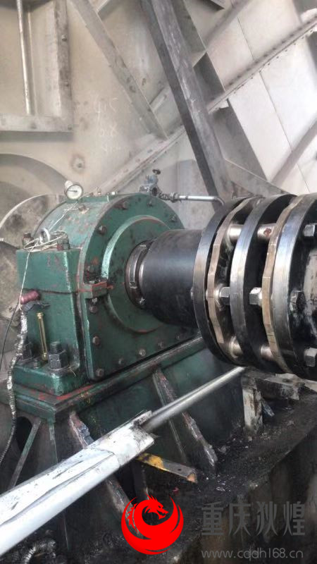 水泥廠離心通風機軸磨損在線修復