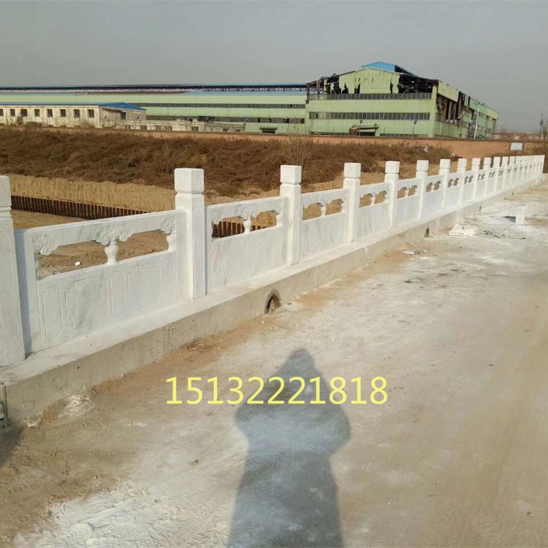 石欄桿 河提草白玉石欄板 山西欄桿