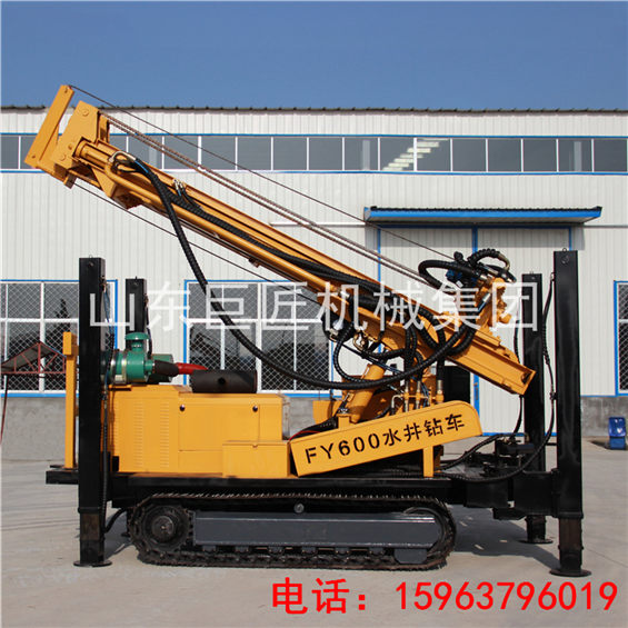 巨匠大型水井鉆機(jī)600型履帶式氣動打井機(jī)打深水井沒毛病
