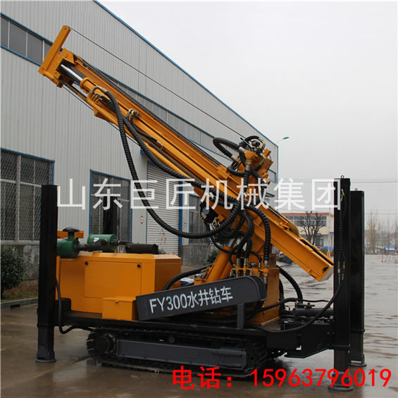 巨匠氣動水井鉆機FY300履帶式打深水井鉆用設(shè)備進尺快