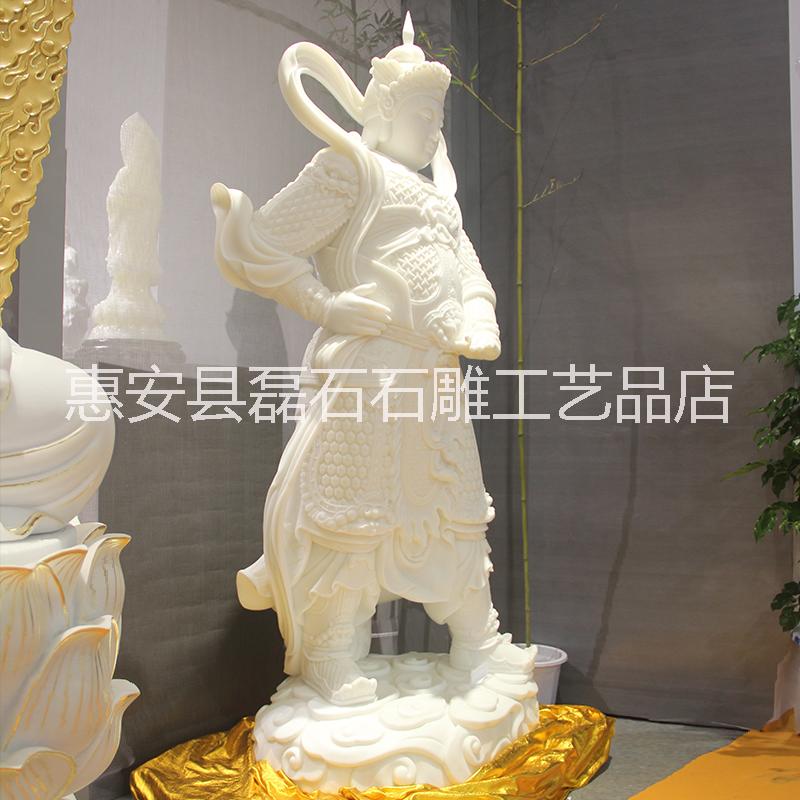 石雕財(cái)神爺 漢白玉招財(cái)鎮(zhèn)宅佛像雕塑寺廟祠堂供奉擺件