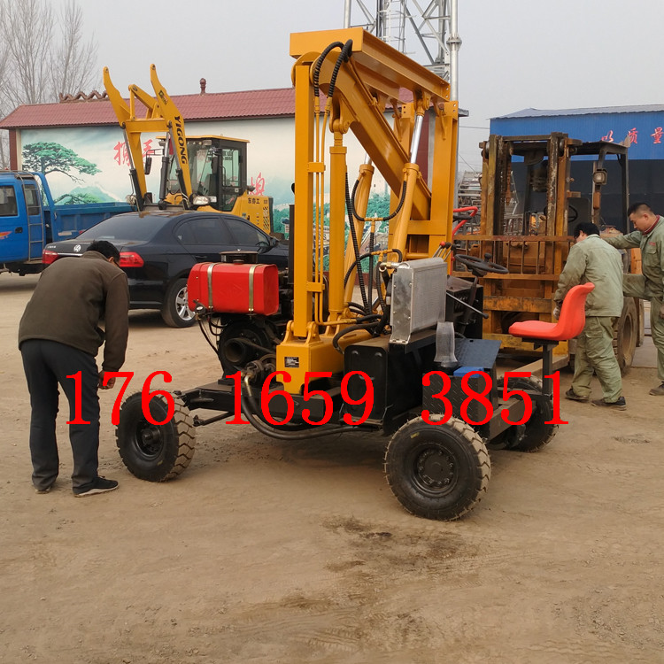 260公路護欄打樁機 小型護欄液壓打樁機 公路護欄鉆孔一體機