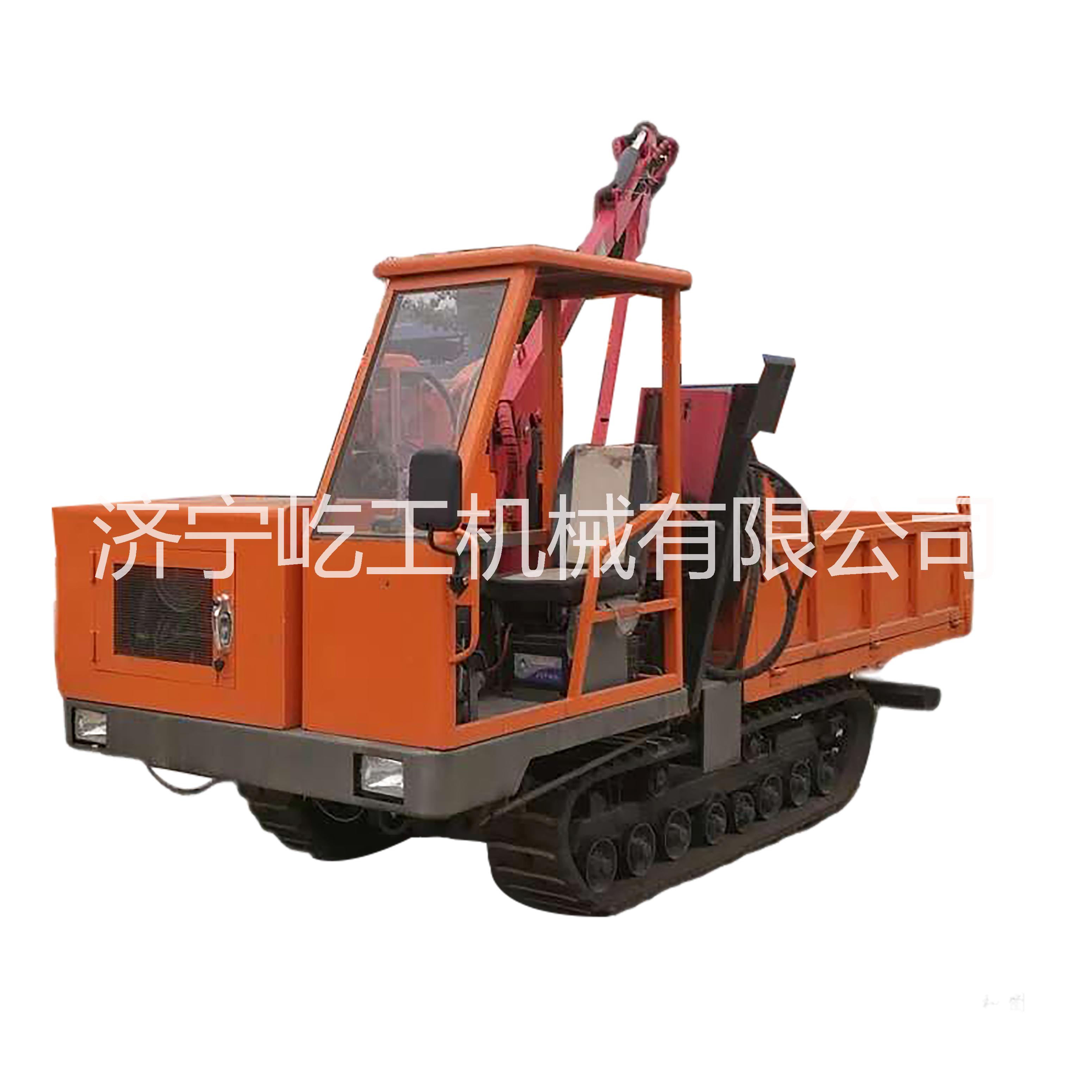 廠家直銷定制橡膠工程農(nóng)用履帶隨車吊拖拉機(jī)履帶隨車平板吊