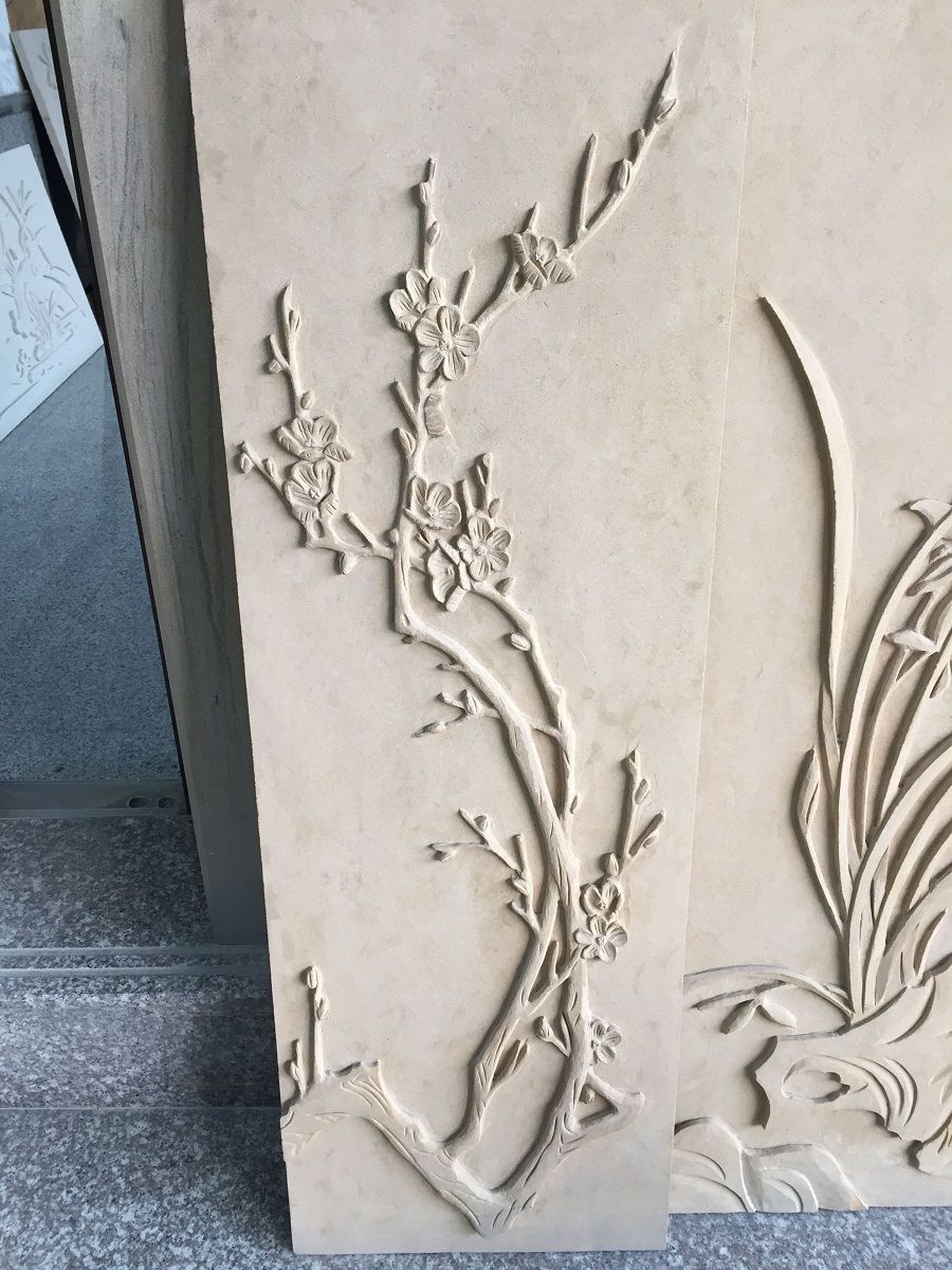 梅花浮雕報價 人造砂巖浮雕雕刻廠家
