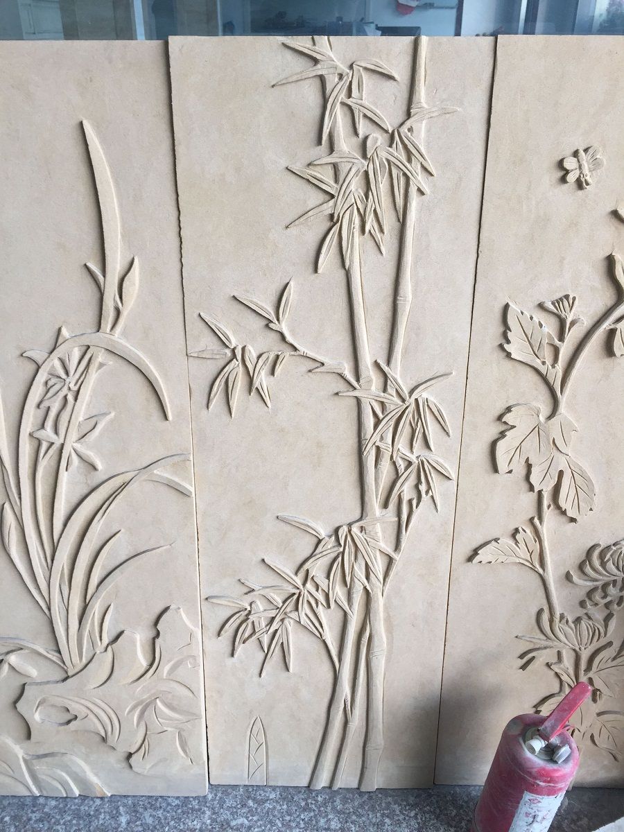 竹子浮雕報價 人造砂巖浮雕雕刻廠家