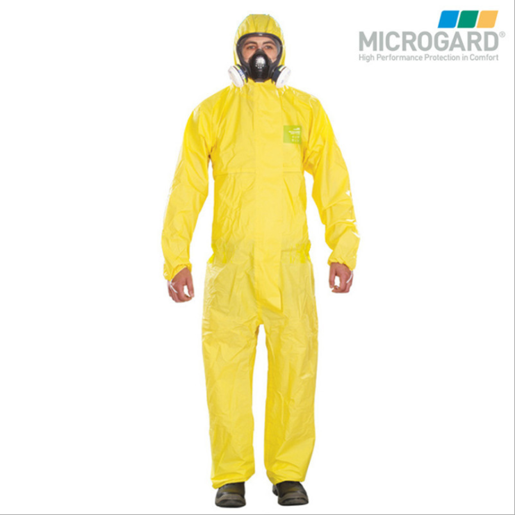 供應(yīng)微護(hù)佳2300化學(xué)防護(hù)服 連體帶帽防水防化服 耐酸堿噴漆防護(hù)服