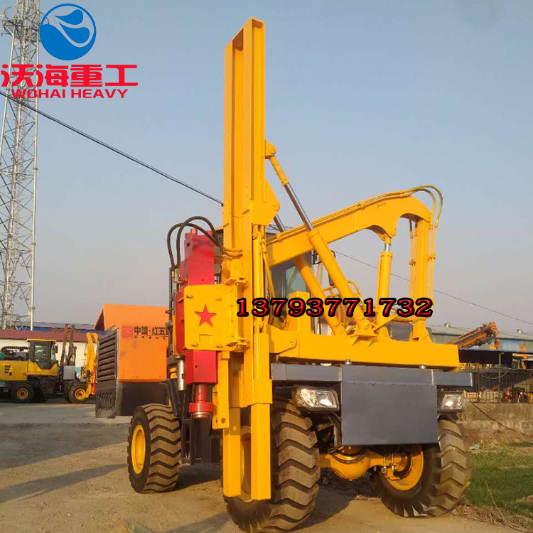 裝載式護欄打樁機 小四輪護欄打樁