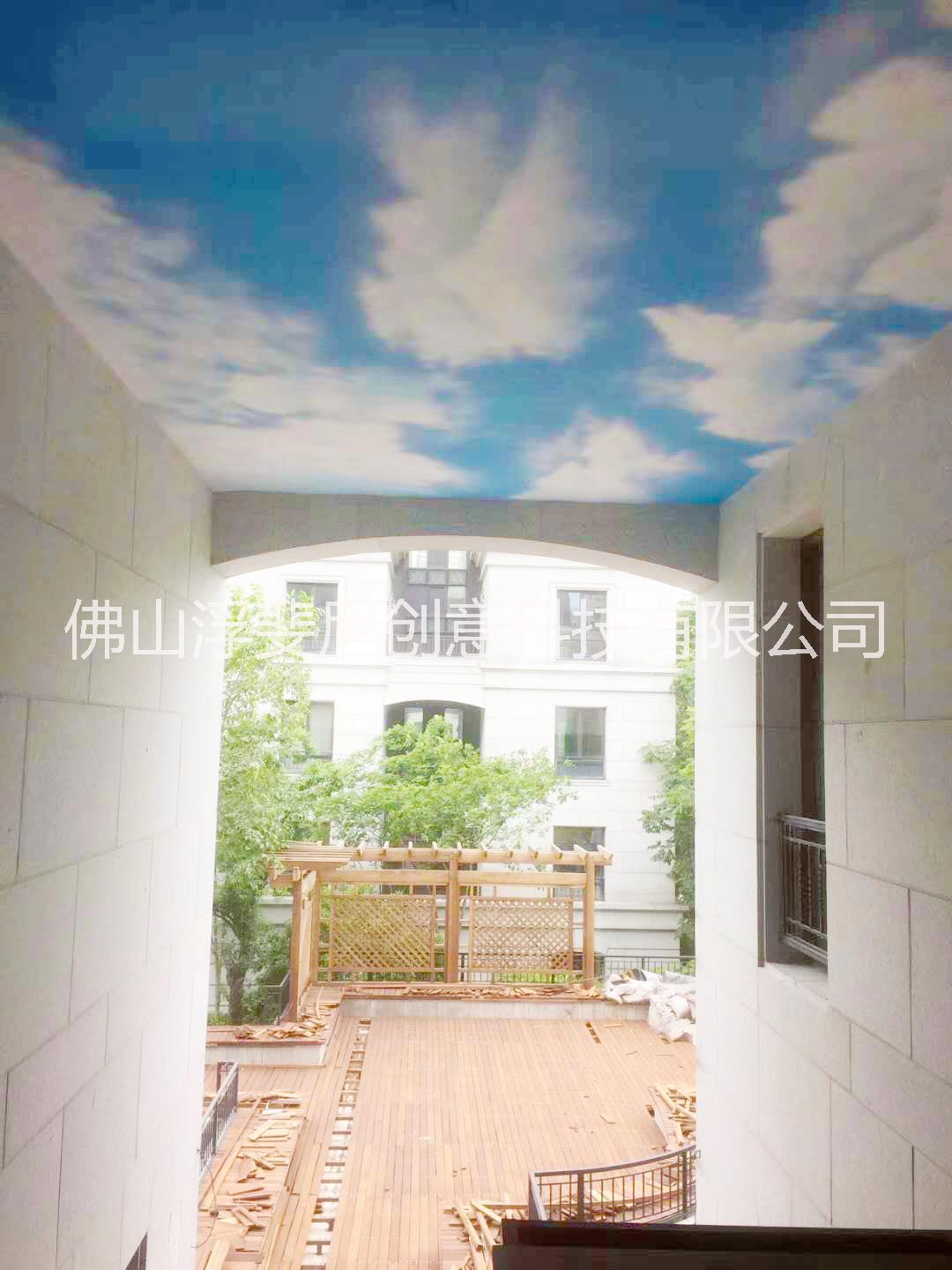 藍(lán)天白云藝術(shù)水漆 內(nèi)墻罩面漆 天花 背景墻藝術(shù)涂料 藍(lán)天白云 天花藝術(shù)涂料 藍(lán)天白云天花 背景墻 藝術(shù)涂料