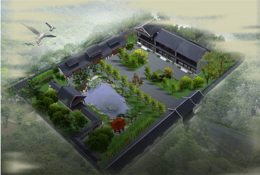 陜西四合院施工單位 古建四合院設(shè)計
