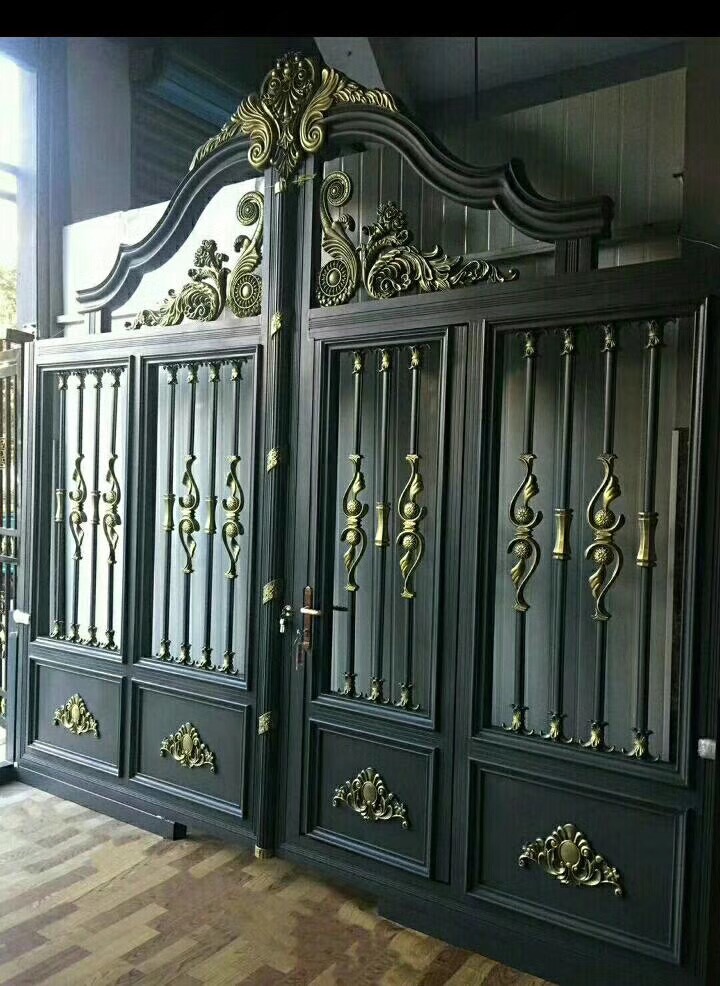 別墅鋁藝庭院門廠家  別墅鋁藝庭院大門  鋁藝別墅庭院大門 東營定制鋁藝別墅庭院大門