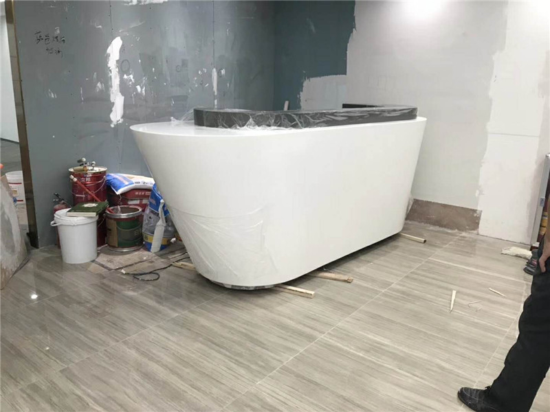 湖北人造石廠家直銷，廠家加工定制人造石銀行服務(wù)臺(tái)，3毫米純白人造石定制