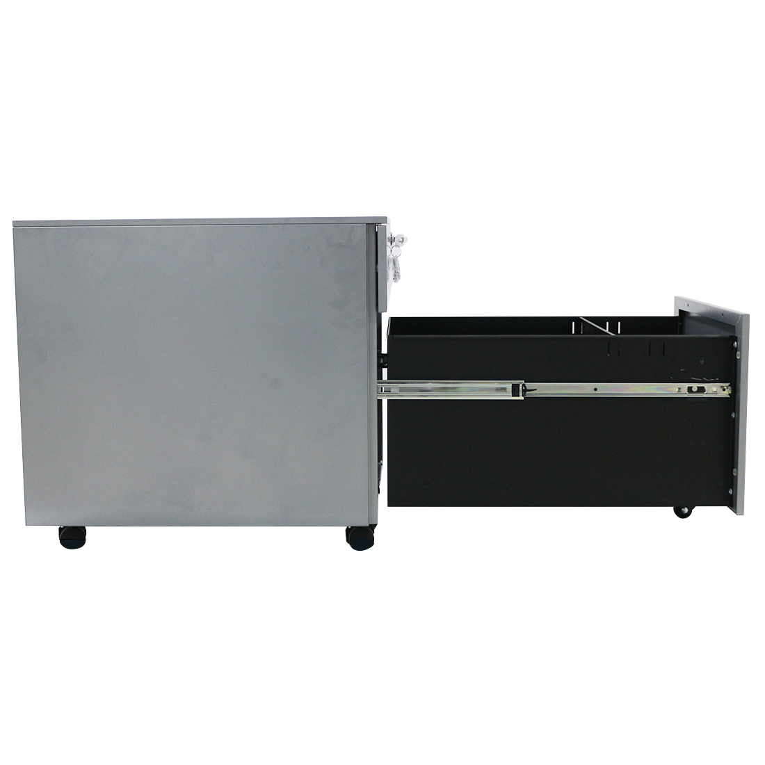 廠家直銷定制加強型側(cè)開式二抽屜移動柜辦公活動儲物資料文件柜