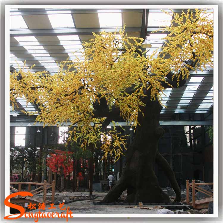 酒店大型仿真桃花樹 玻璃鋼假櫻花樹 仿真植物櫻花樹制作公司