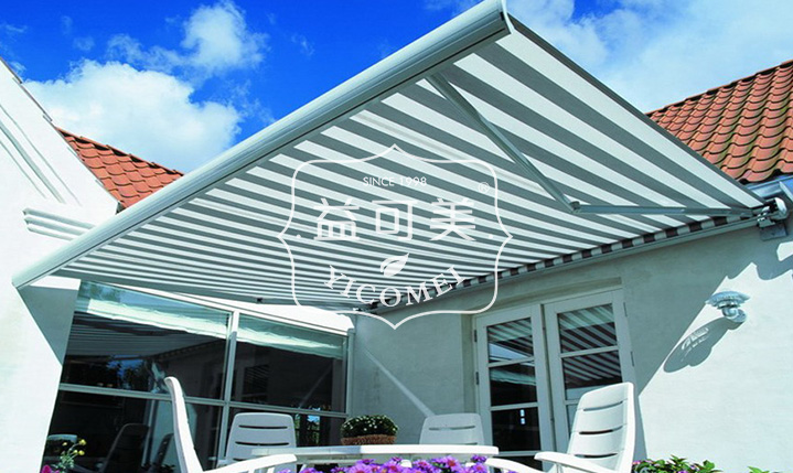 全盒式曲臂遮陽(yáng)篷雨棚鋁合金