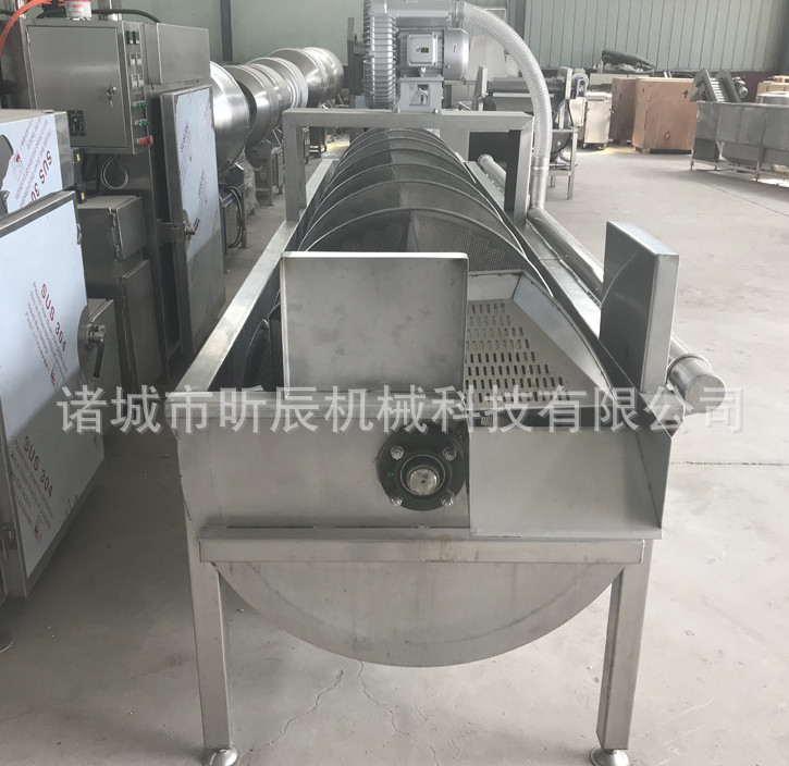 螺旋式雞爪脫皮機(jī) 輸送式雞爪去皮機(jī) 毛料雞爪漂燙脫皮分割機(jī)線成套設(shè)備