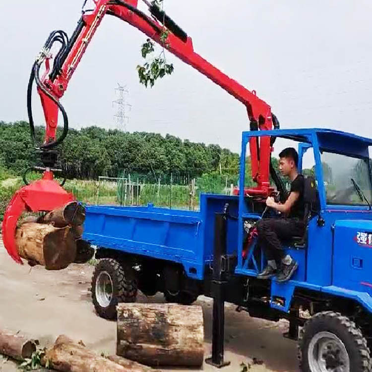 農(nóng)用車載旋轉(zhuǎn)抓木機 四輪隨車抓木 可按需定制  四輪抓木機