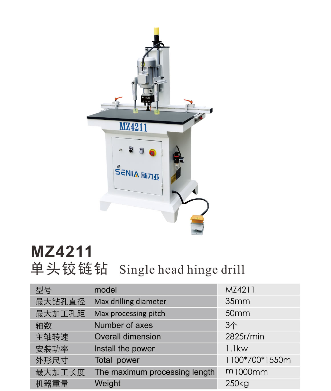SENIA—新力亞 河南鄭州單頭鉸鏈鉆 木門(mén)合頁(yè)鉆 實(shí)木板式家具合頁(yè)鉆