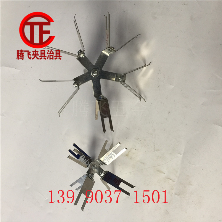 掛8個(gè)CY186夾具 噴漆彈片夾具工裝 噴涂流水線工具 夾方管的夾子
