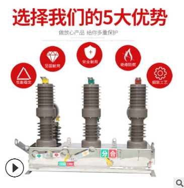 10KV真空斷路器ZW32-12F/630戶外桿上輸配電智能看門狗斷路器