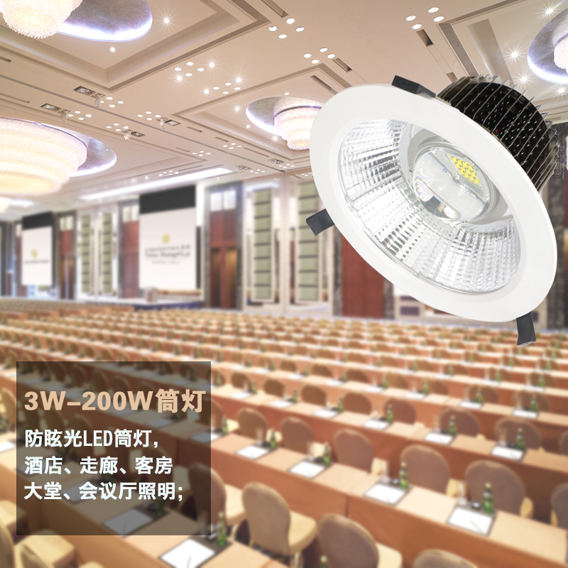 高鐵站月臺100W筒燈 暗裝LED筒燈