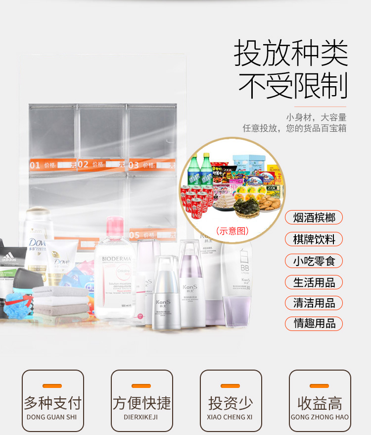 迷你格子柜售貨機酒店智能售賣機廠家