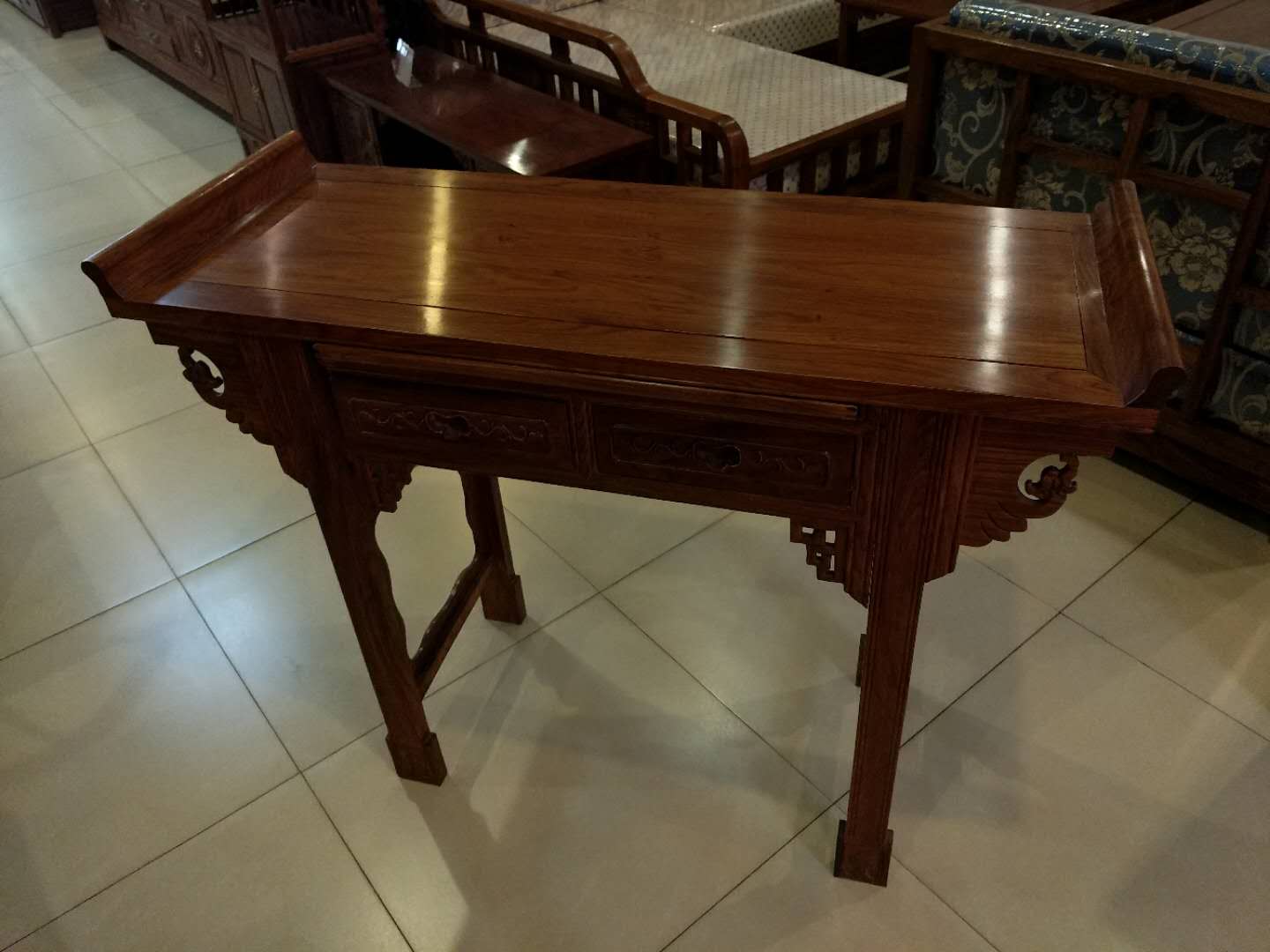 供應(yīng)彎腳小神臺(tái)/廠家直銷/東陽(yáng)紅木家具/明清家具/仿古門窗/古典家具 彎腳小神臺(tái)紅木家具批發(fā)