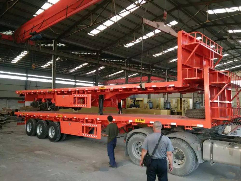 低平板半掛車13米75長寬3米