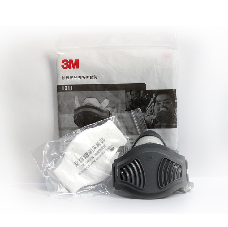 3M1211防塵面罩面具組合3M1211口罩批發(fā)3M1211防塵防護(hù)面具