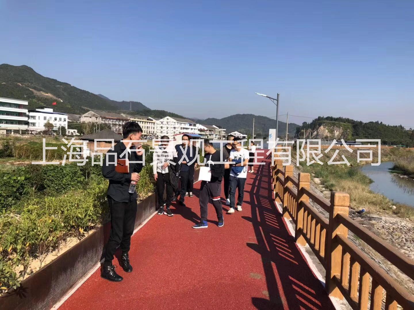 溫州透水地坪案例-藤橋鎮(zhèn)自行車跑道透水地坪