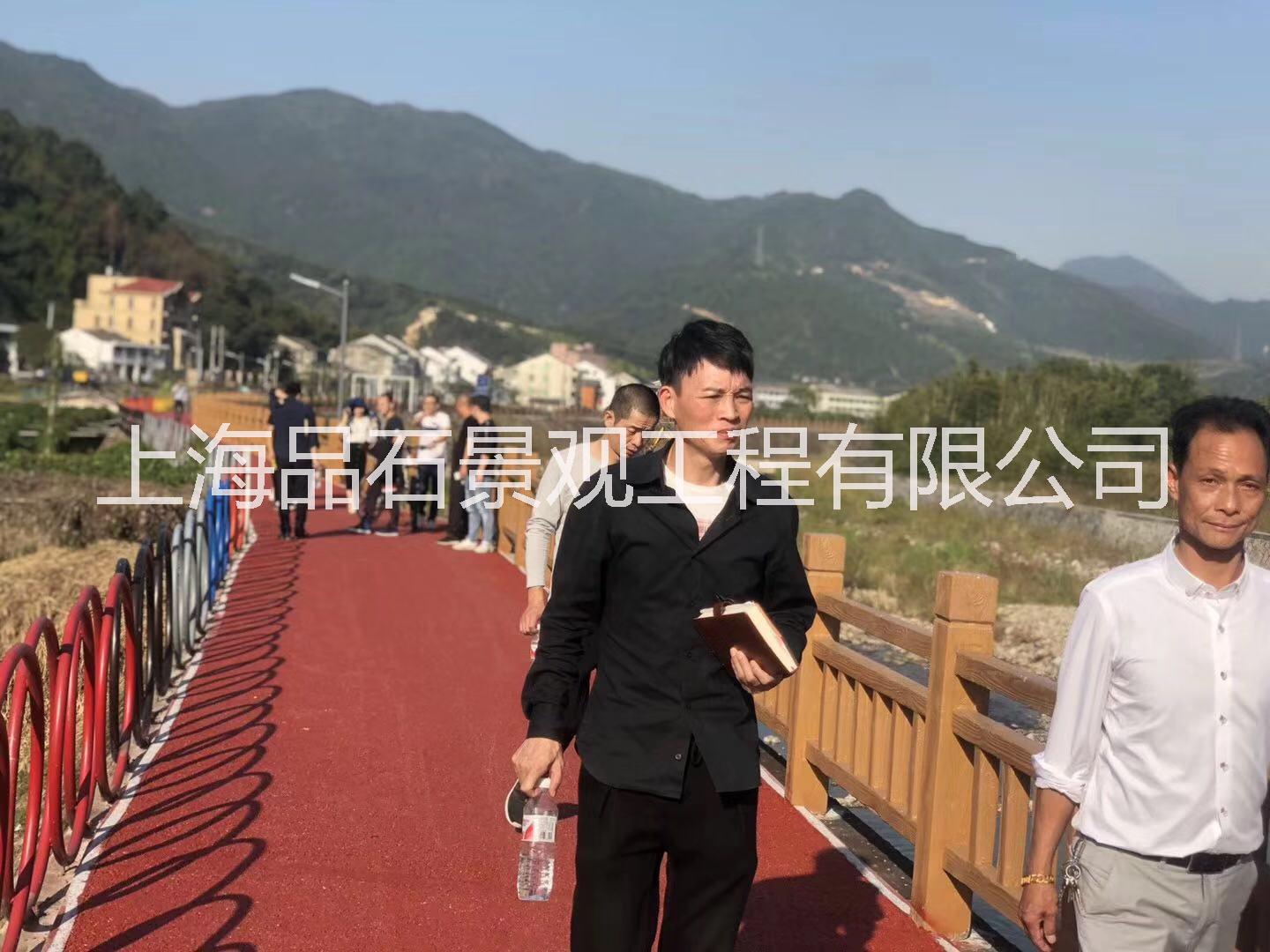 溫州透水地坪案例-藤橋鎮(zhèn)自行車跑道透水地坪