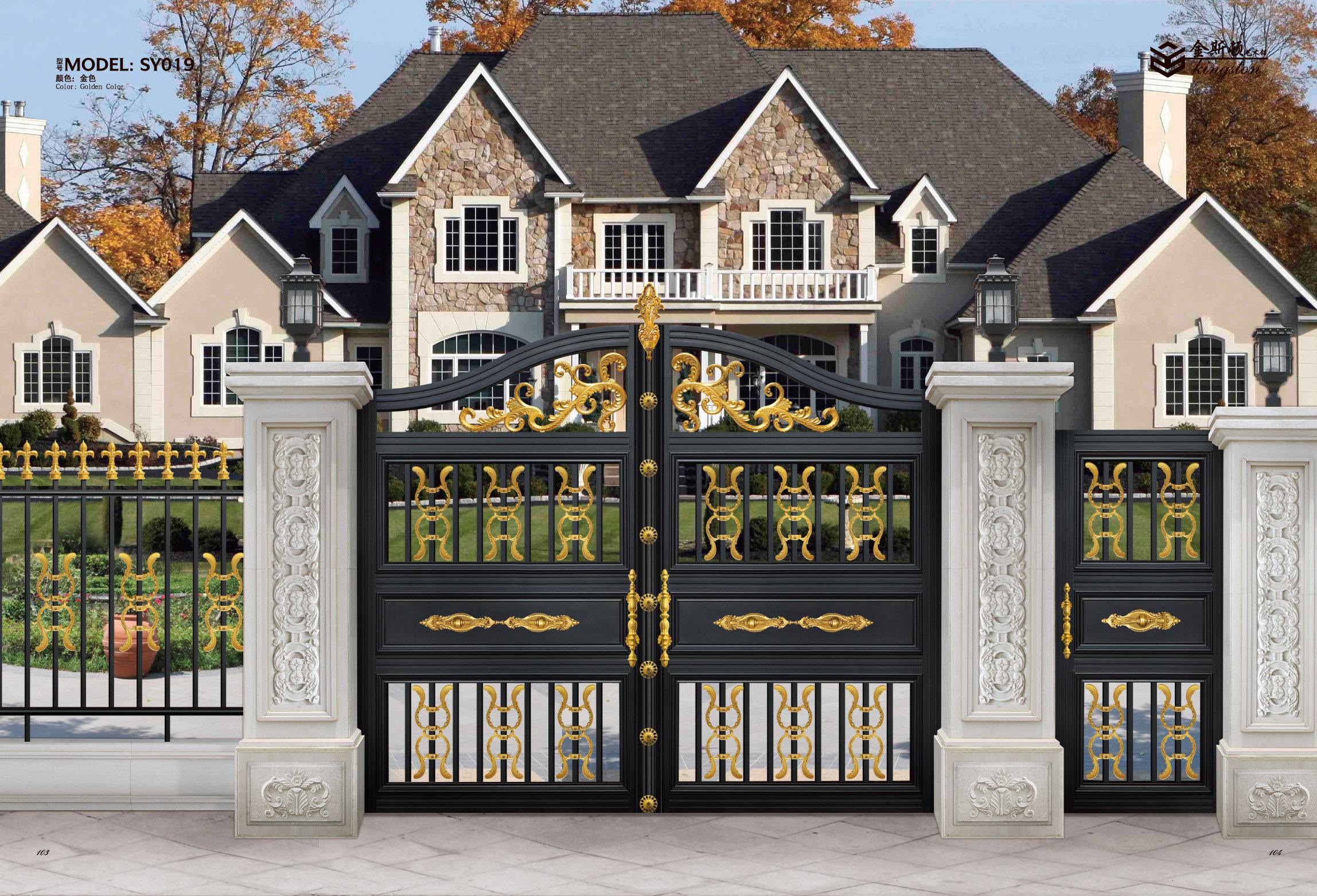 天津安裝鋁藝門，鋁藝圍欄，別墅門