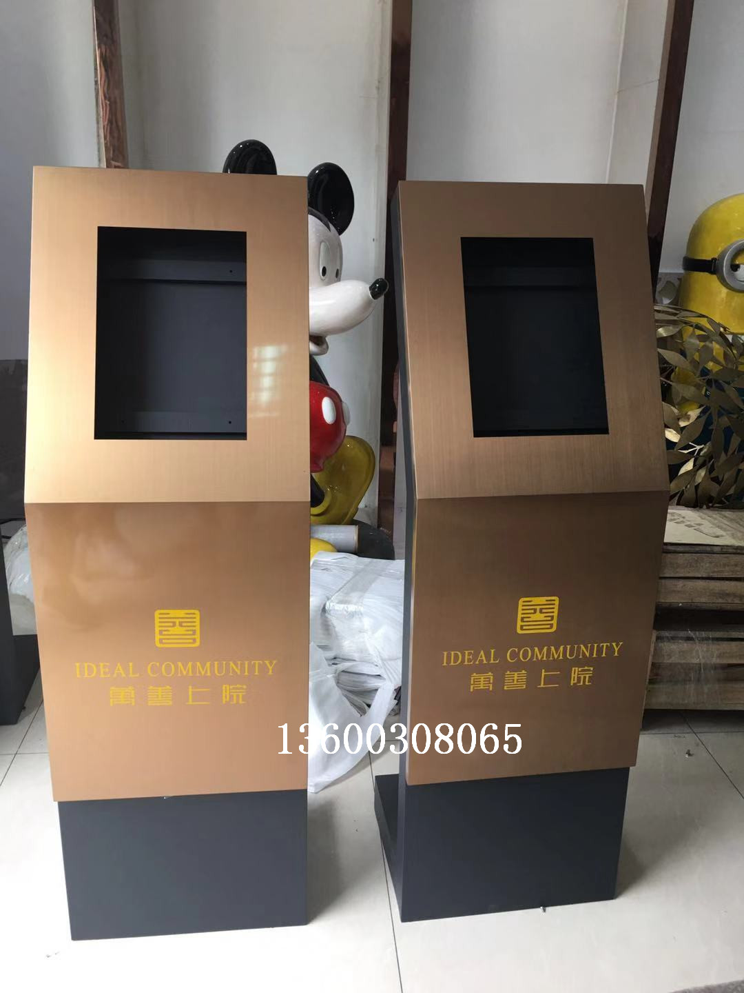 *小區(qū)可視對(duì)講雙色不銹鋼門口機(jī)立柱異型工件定做廠家