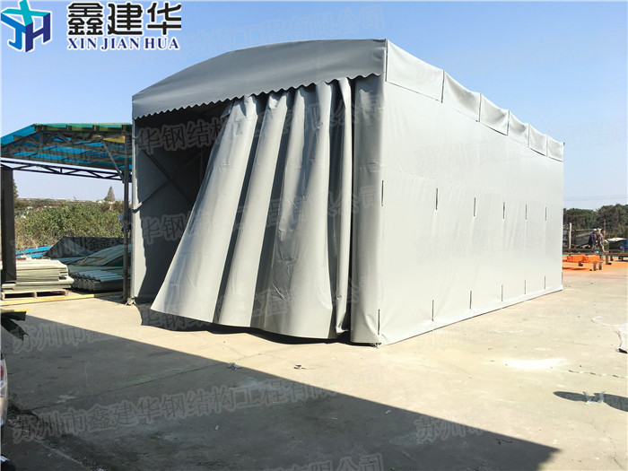 山東費(fèi)縣推拉輪式工廠伸縮蓬 活動(dòng)戶外物流出貨雨棚定制哪家強(qiáng)