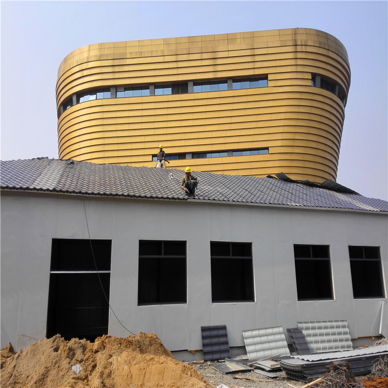 竹節(jié)瓦800型自建別墅屋面瓦彩鋼瓦琉璃金屬瓦 彩鋼瓦