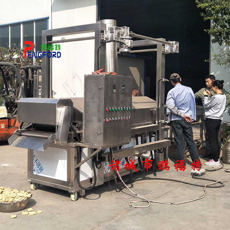 豆腐串油炸機 蘭花干油炸生產(chǎn)線 河南小型連續(xù)蘭花串油炸機器價格