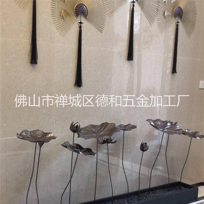 定制不銹鋼荷花荷葉 花園荷花雕塑 不銹鋼荷花雕塑廠家