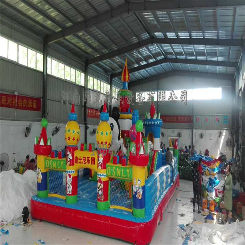 迪士尼充氣城堡充氣滑梯充氣蹦蹦床廣場(chǎng)游樂設(shè)備廠家直銷