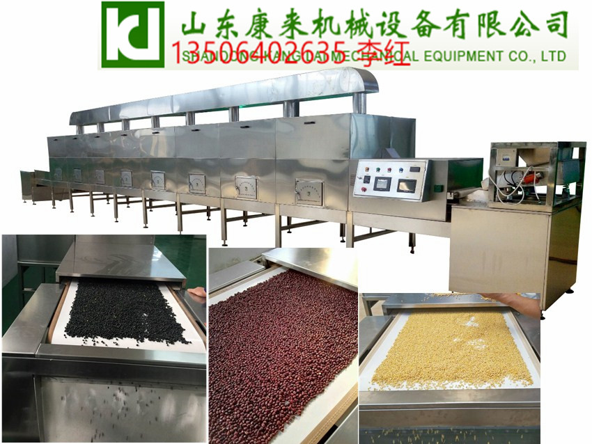 黃豆 黃豆微波烘烤熟化設(shè)備，黃豆脫腥機(jī)  濟(jì)南康來(lái)微波廠家  微波烘烤