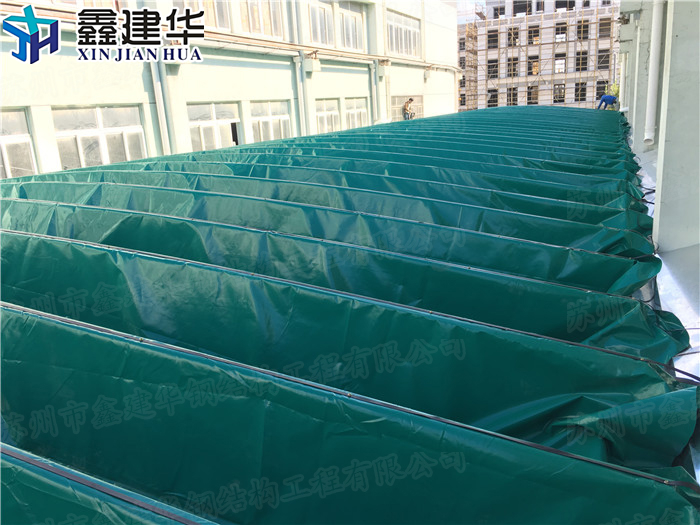 山東蘭山區(qū)戶外推拉物流倉(cāng)庫(kù)雨棚 活動(dòng)伸縮雨篷廠家直銷