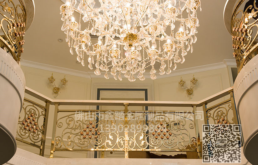 鋁藝別墅金屬樓梯護(hù)欄*酒店會(huì)樓 經(jīng)典金屬樓梯護(hù)欄*案例展示