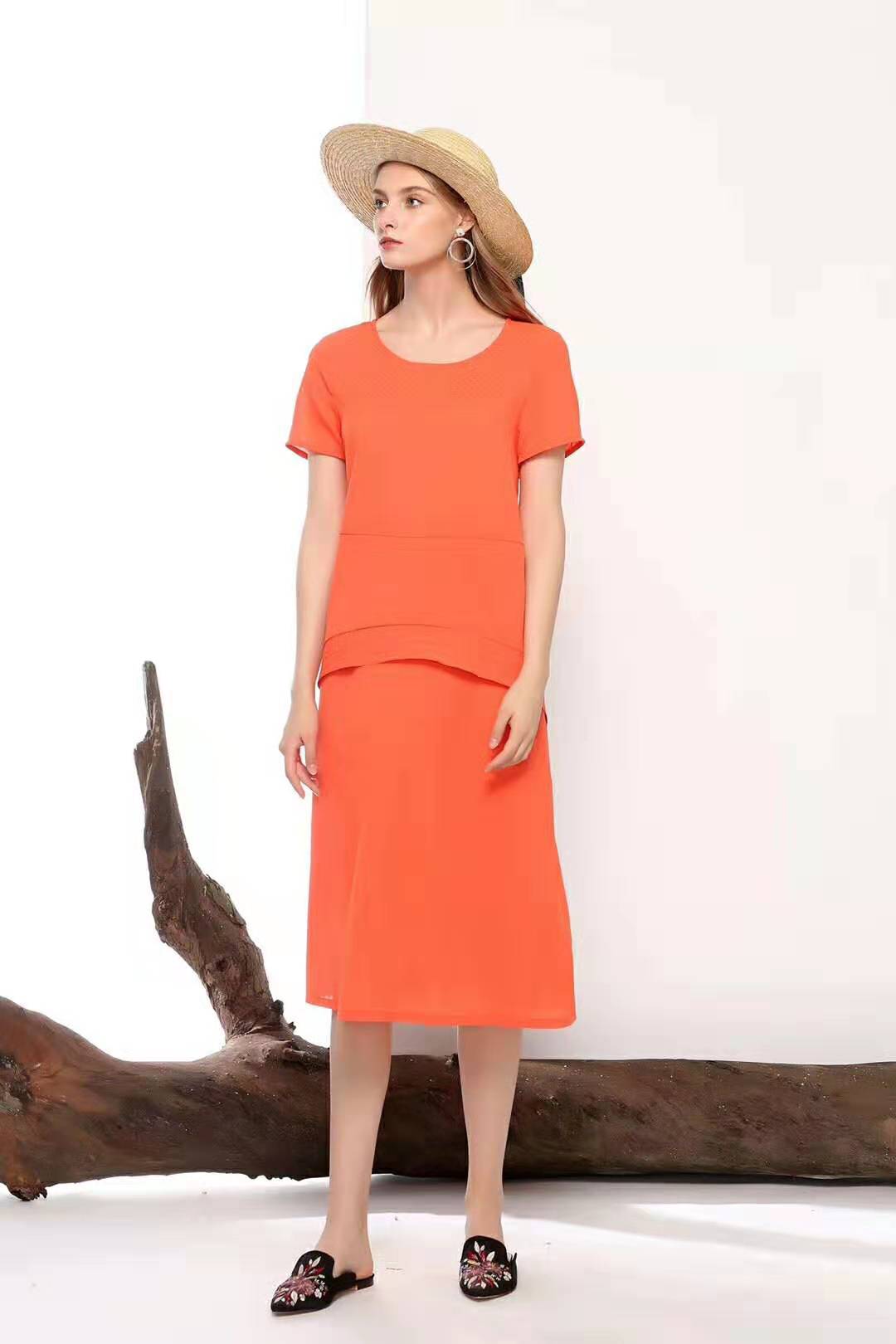 夏季新款女裝批發(fā)北京品牌尾貨氣質(zhì)中淑棉麻女裝