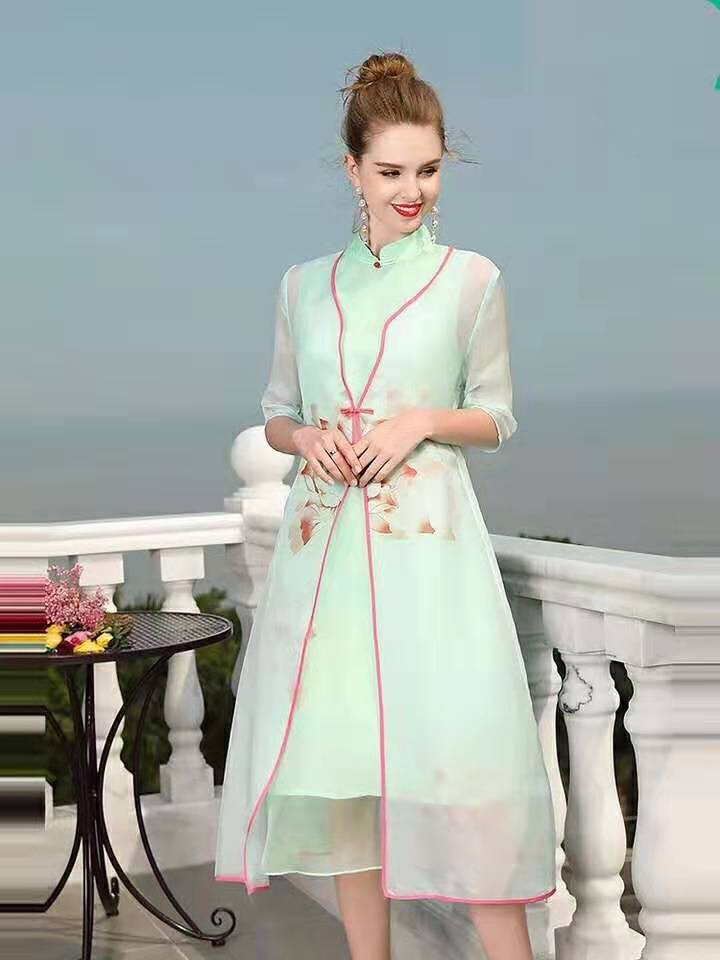 品牌折扣夏季女裝2019外貿(mào)尾貨清倉連衣裙