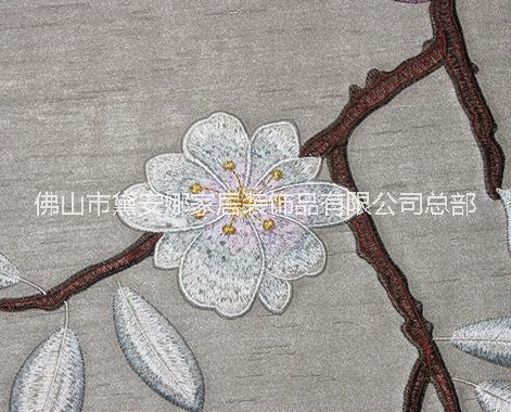 輕奢刺繡背景墻，浮雕軟包廠家，酒店皮雕背景，刺繡硬包 新中式刺繡硬包背景墻 新中式刺繡墻布背景墻